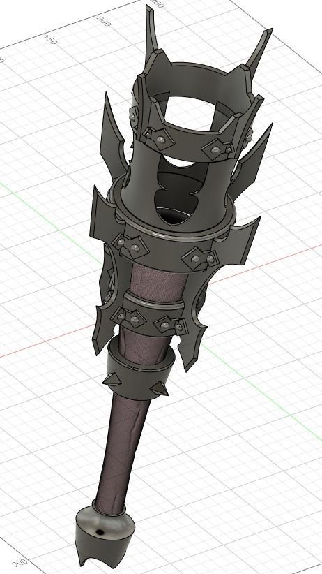 Ulzuin Torch or Fantasy Torch 3D print model_3