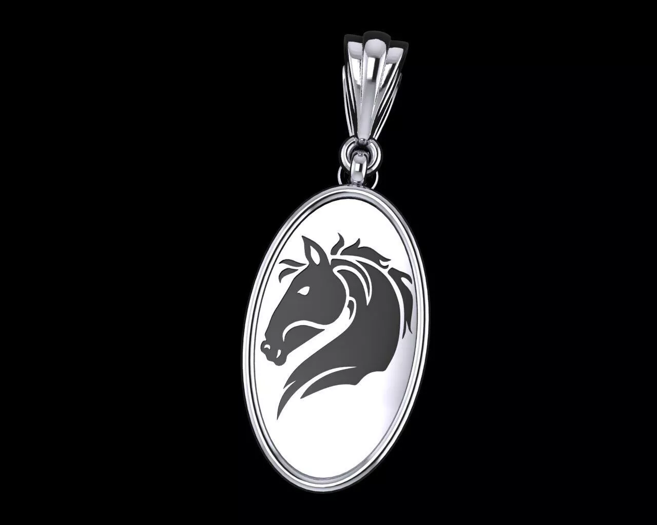 horse pendant Free 3D print model