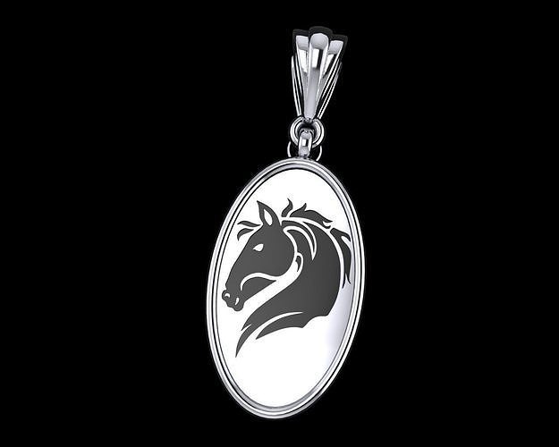 horse pendant Free 3D print model