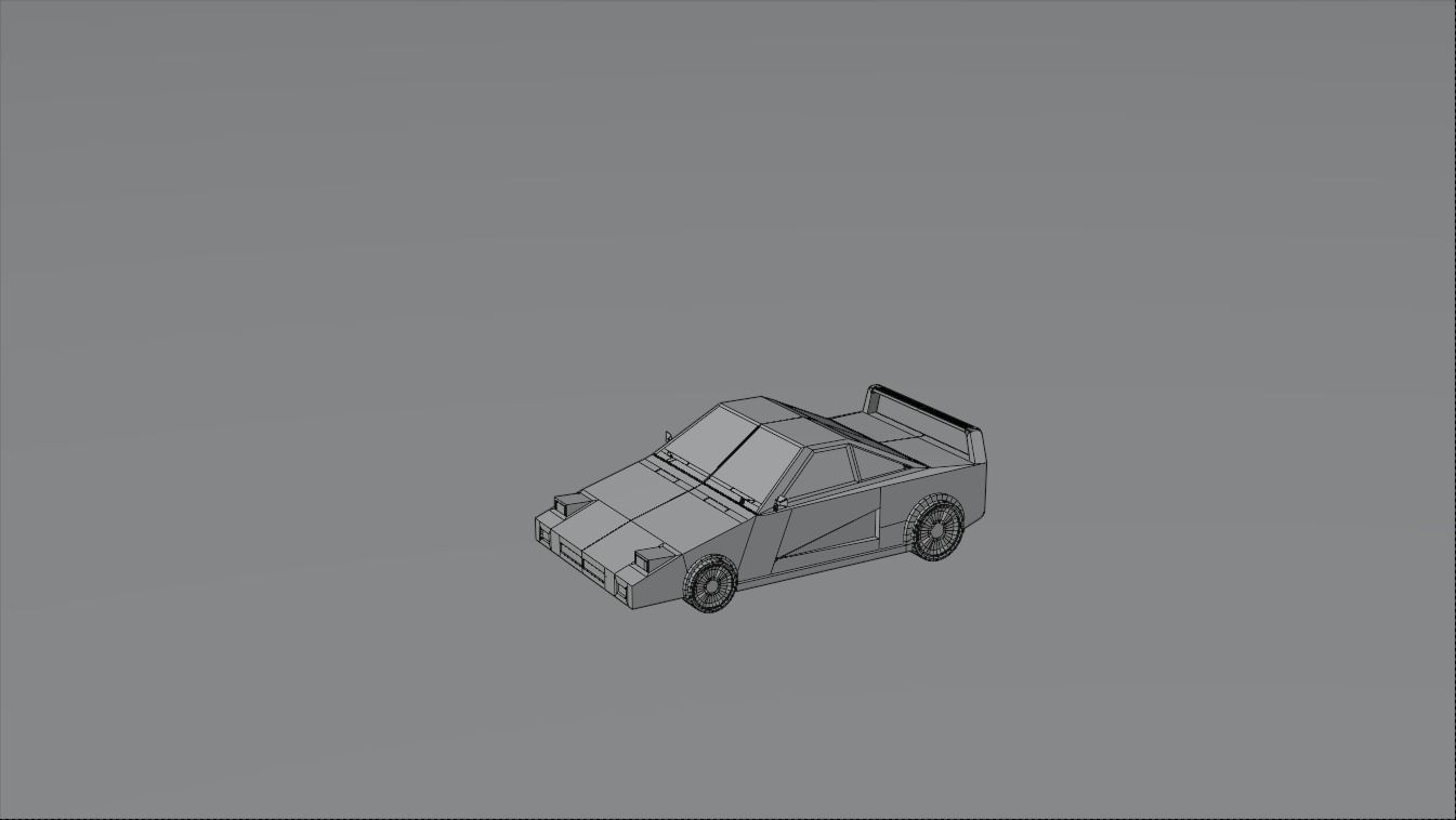 Low-poly Vehicles toy car 3D model_10