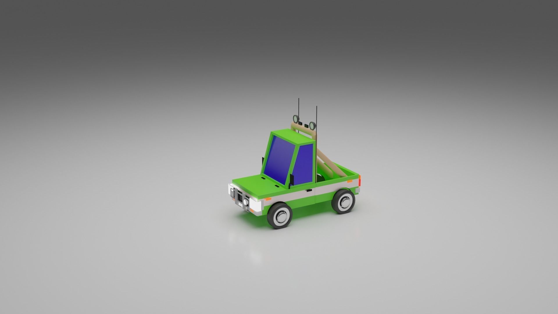 Low-poly Vehicles toy car 3D model_14
