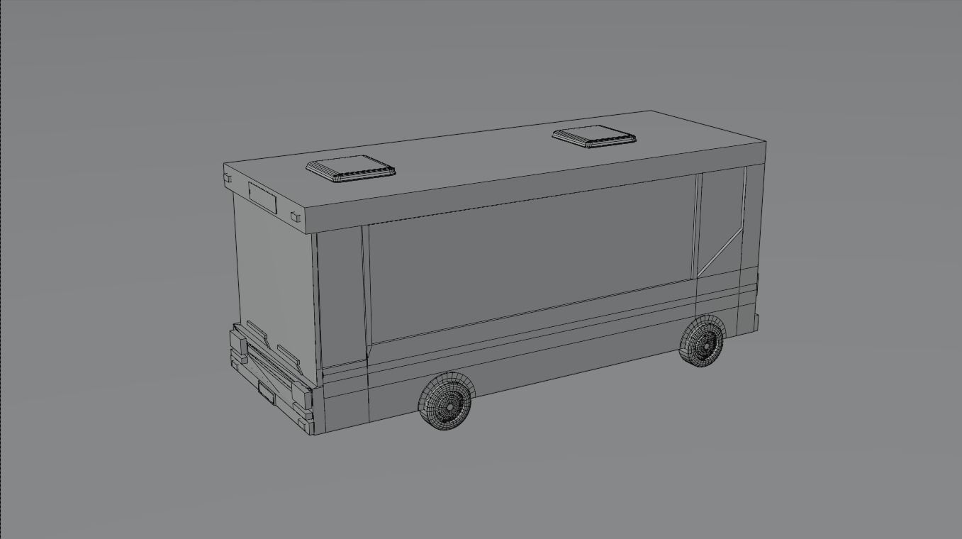 Low-poly Vehicles toy car 3D model_4