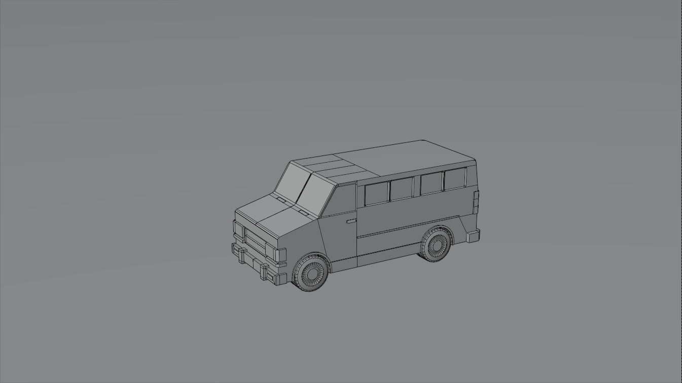 Low-poly Vehicles toy car 3D model_31