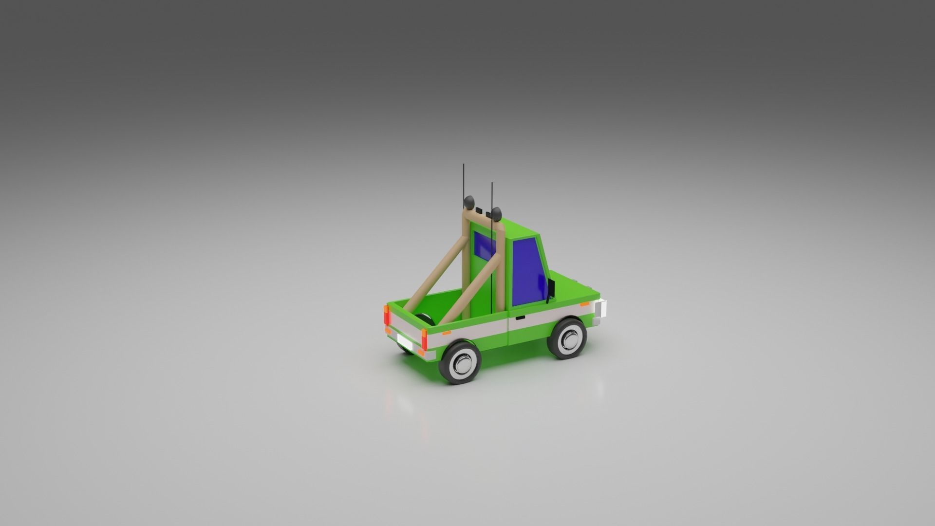 Low-poly Vehicles toy car 3D model_15