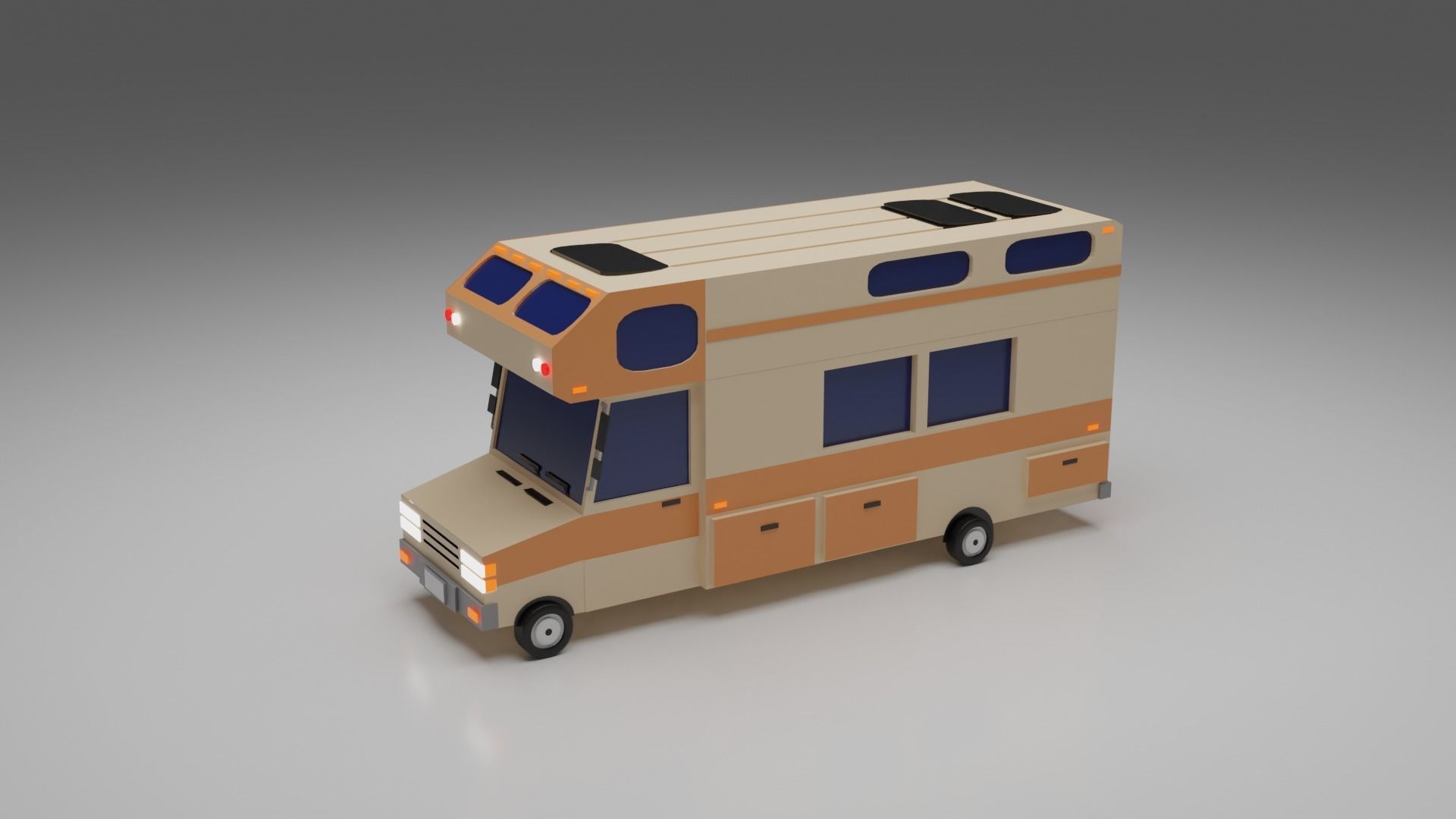 Low-poly Vehicles toy car 3D model_5