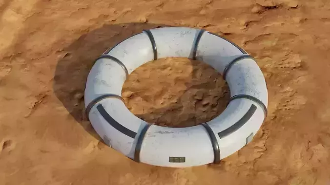 Mars module and landscape