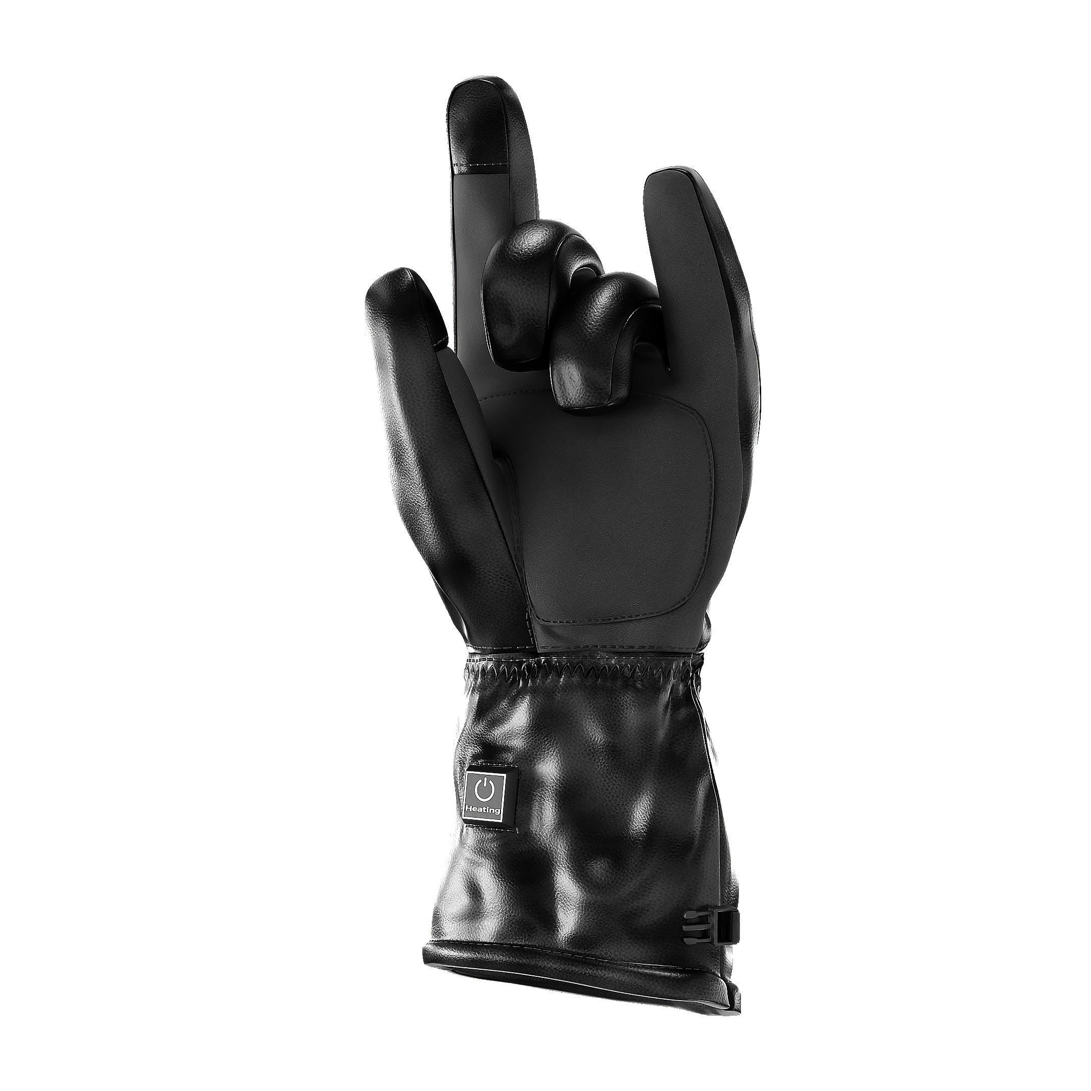 realistic glove leather Low-poly 3D model_2