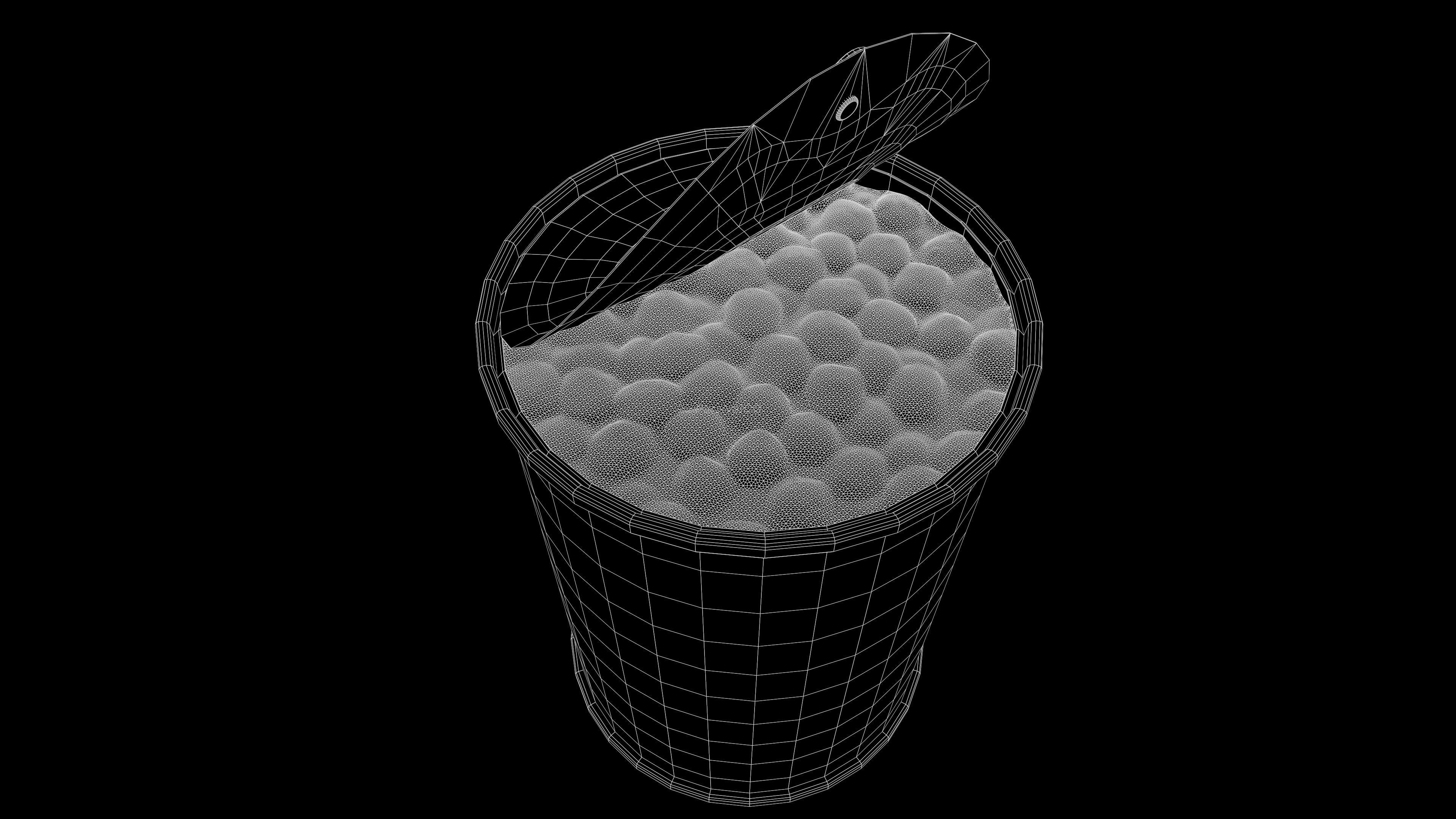Tin Can Canned Green Peas Food Open Closed 4K PBR Textures Low-poly 3D model_24