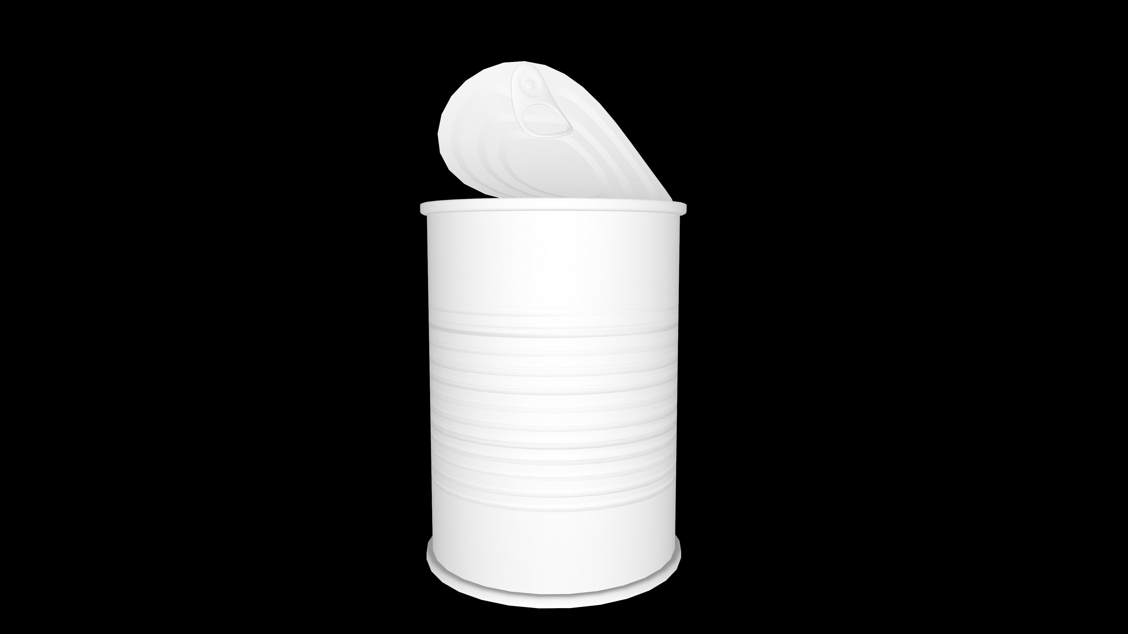Tin Can Canned Green Peas Food Open Closed 4K PBR Textures Low-poly 3D model_33