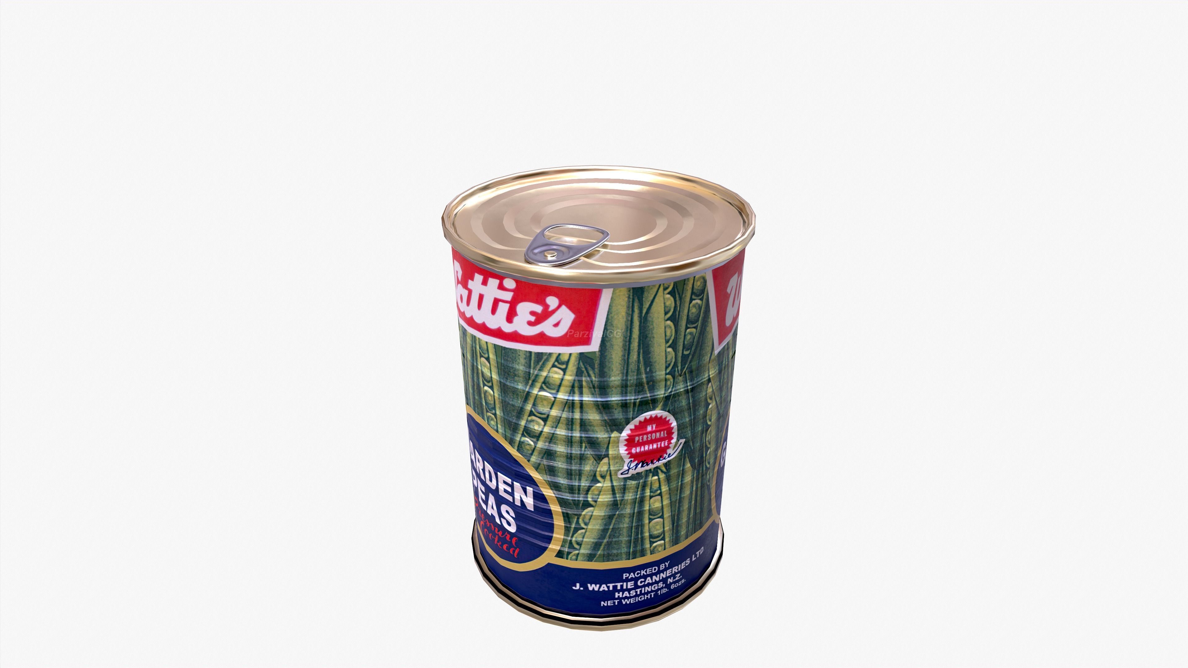 Tin Can Canned Green Peas Food Open Closed 4K PBR Textures Low-poly 3D model_7