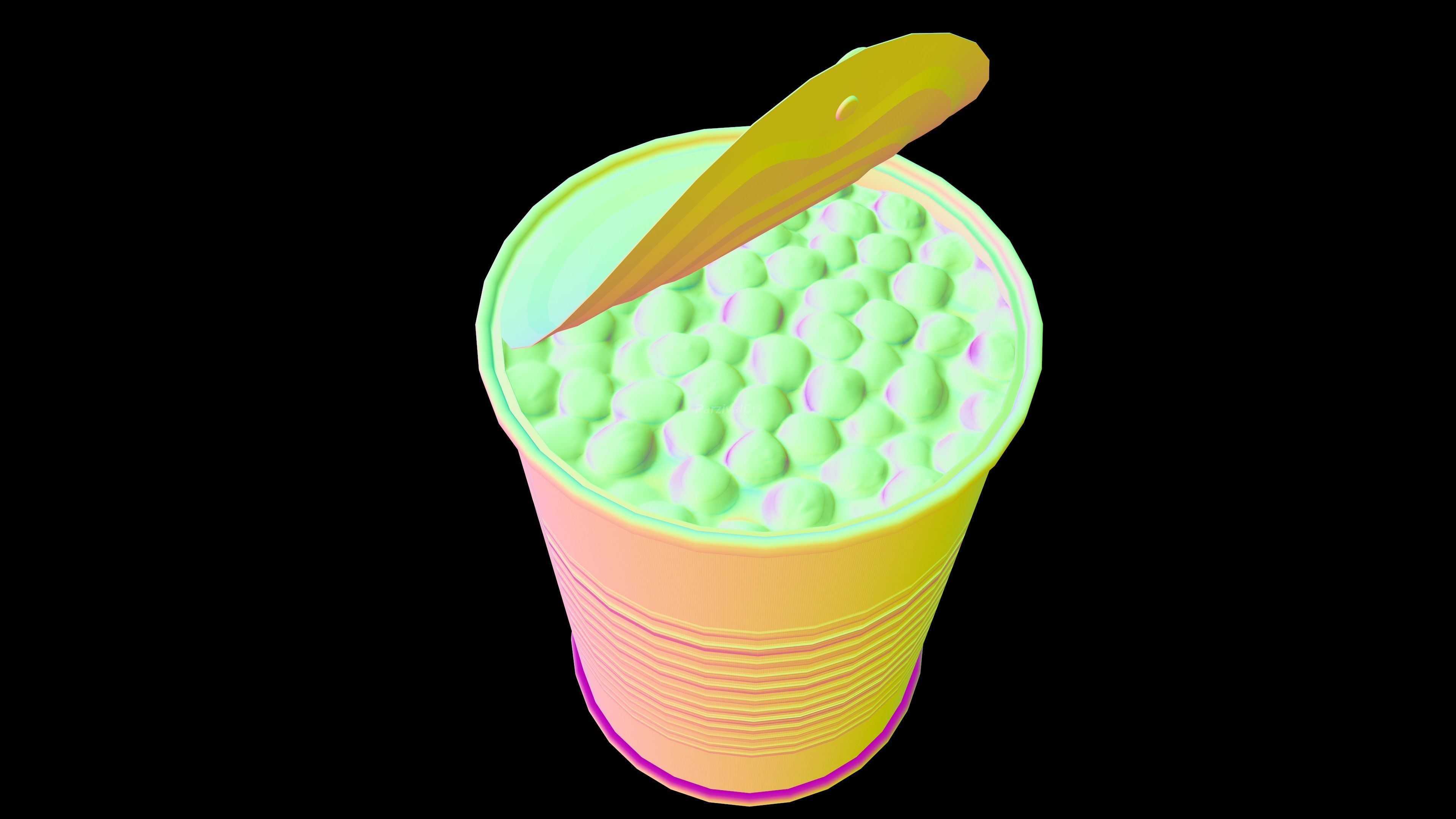 Tin Can Canned Green Peas Food Open Closed 4K PBR Textures Low-poly 3D model_22