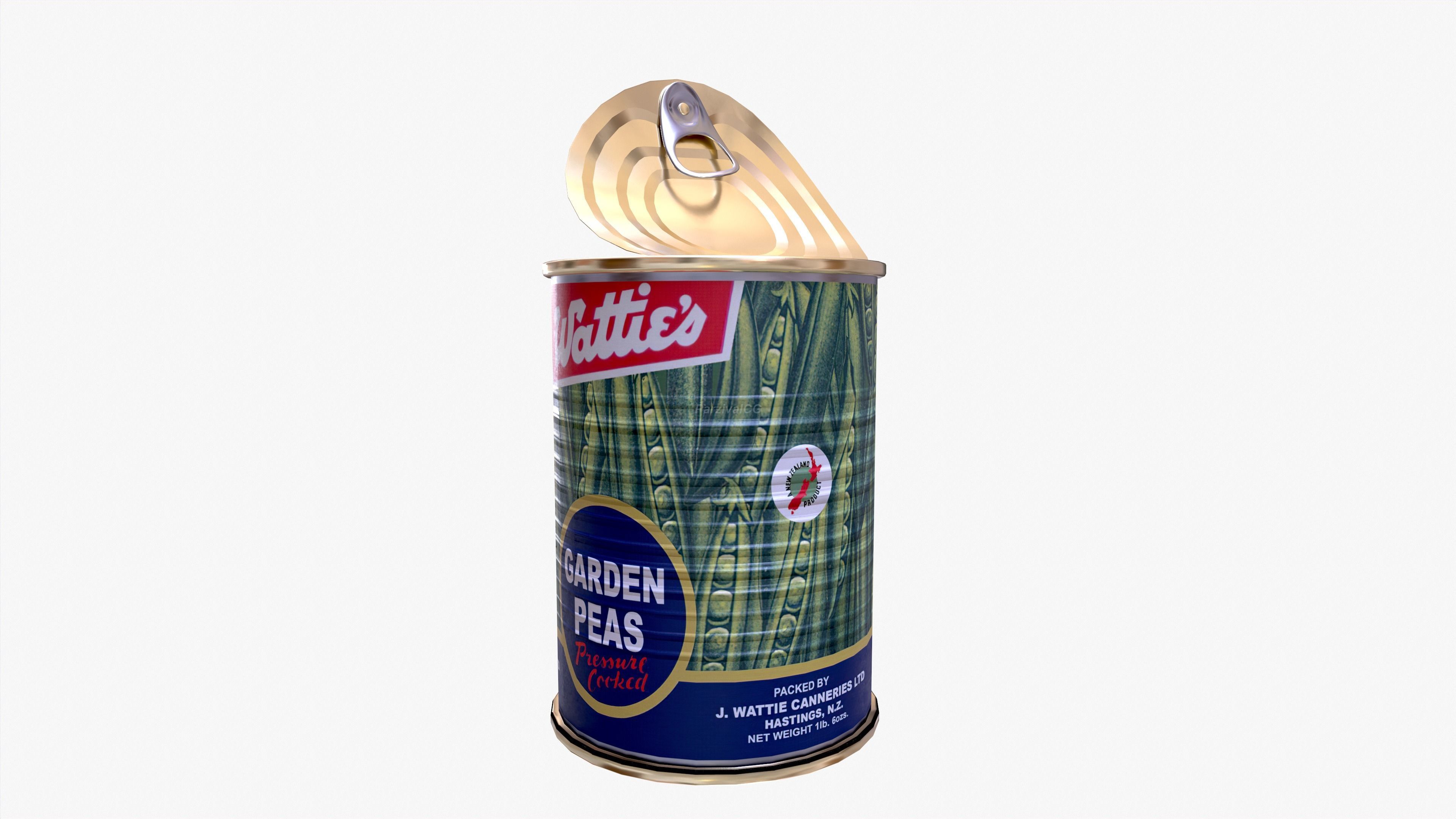 Tin Can Canned Green Peas Food Open Closed 4K PBR Textures Low-poly 3D model_31
