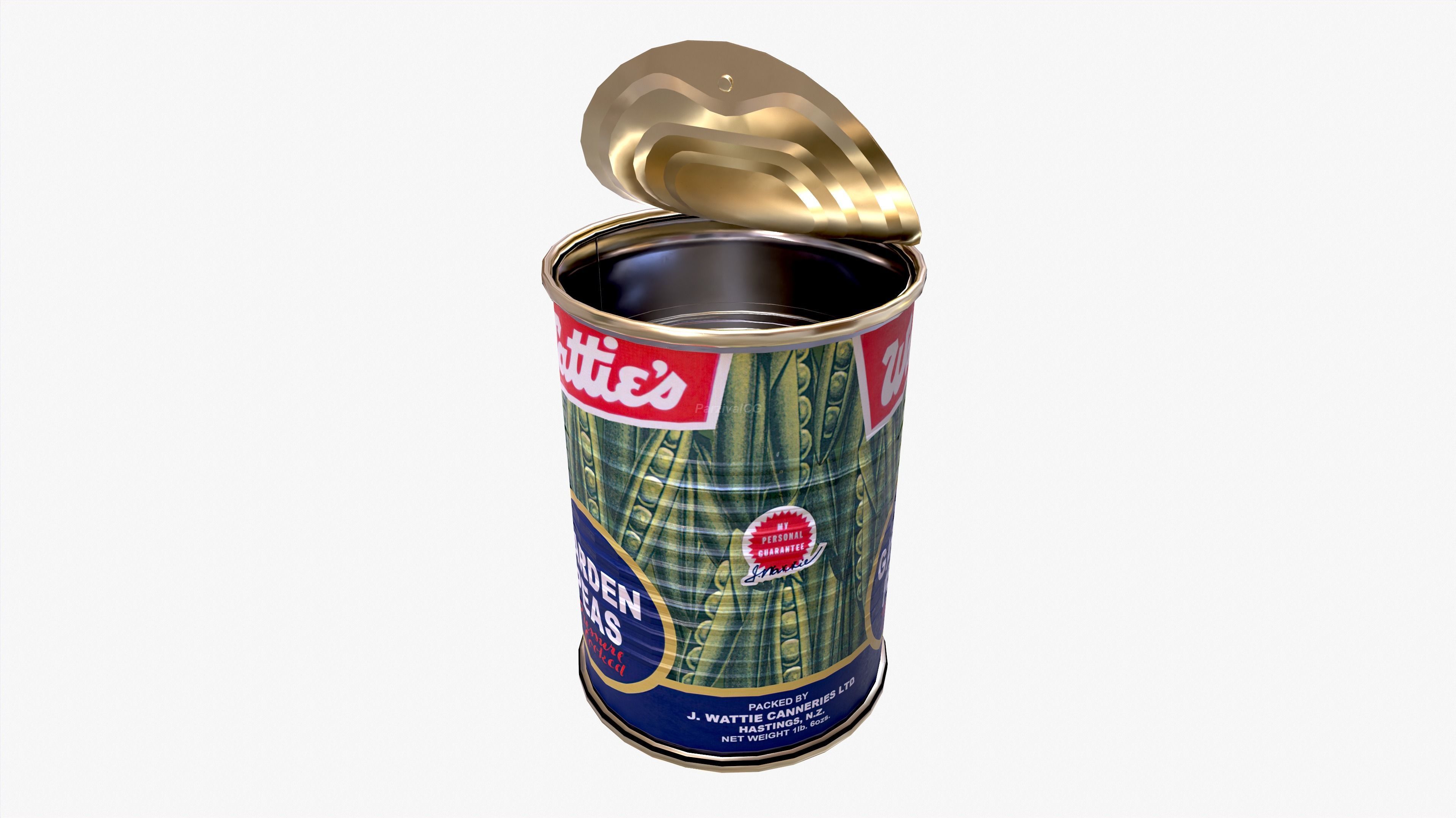 Tin Can Canned Green Peas Food Open Closed 4K PBR Textures Low-poly 3D model_9