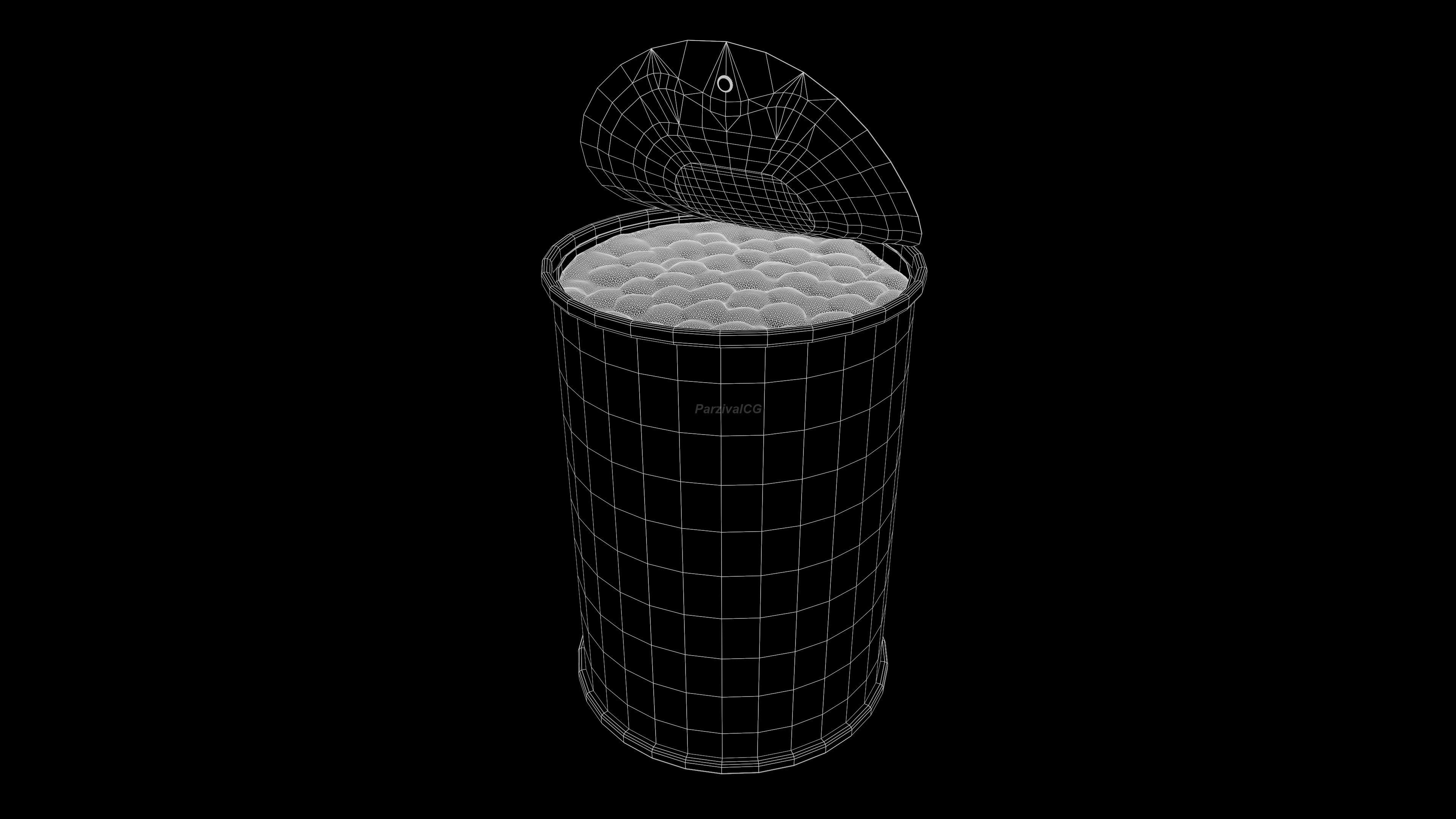Tin Can Canned Green Peas Food Open Closed 4K PBR Textures Low-poly 3D model_15