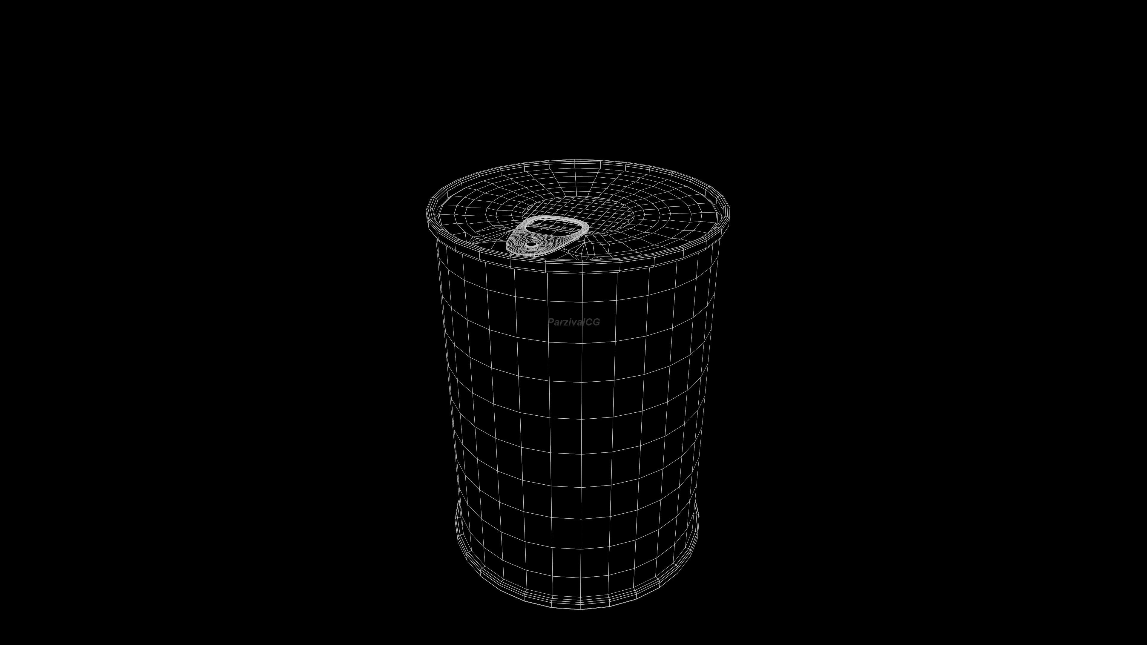 Tin Can Canned Green Peas Food Open Closed 4K PBR Textures Low-poly 3D model_14