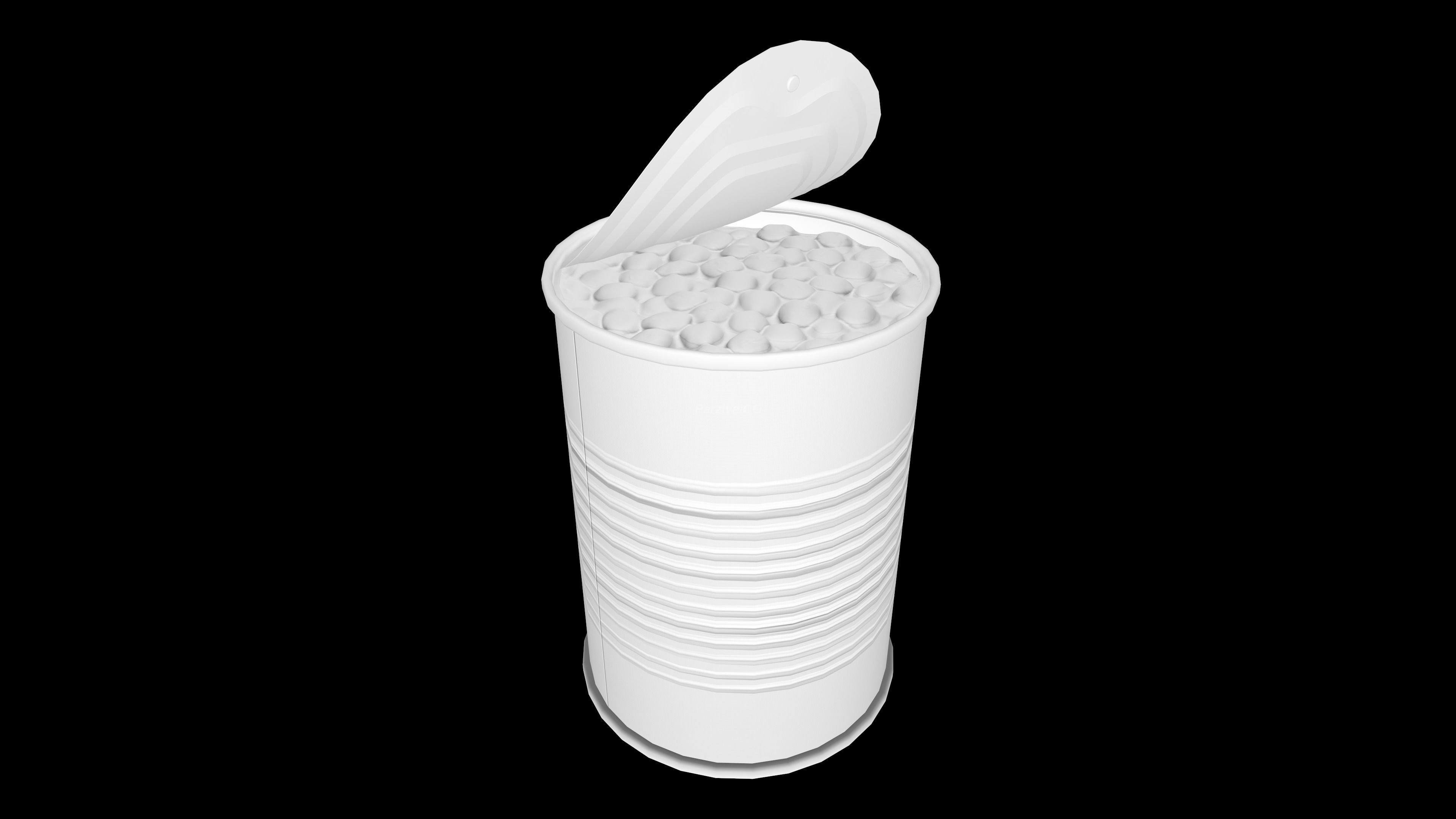 Tin Can Canned Green Peas Food Open Closed 4K PBR Textures Low-poly 3D model_16