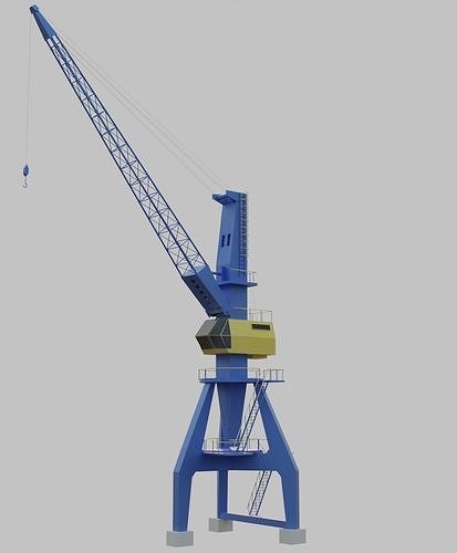 Portal crane - Copy of Takraf Free low-poly 3D model