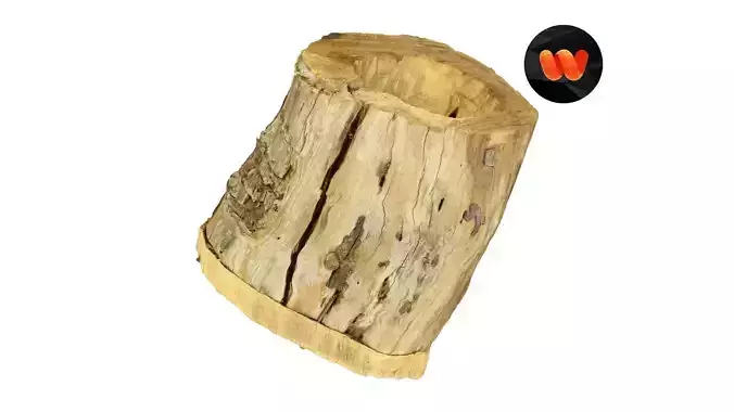 Rustic Wooden Cachepot Raw Scanned