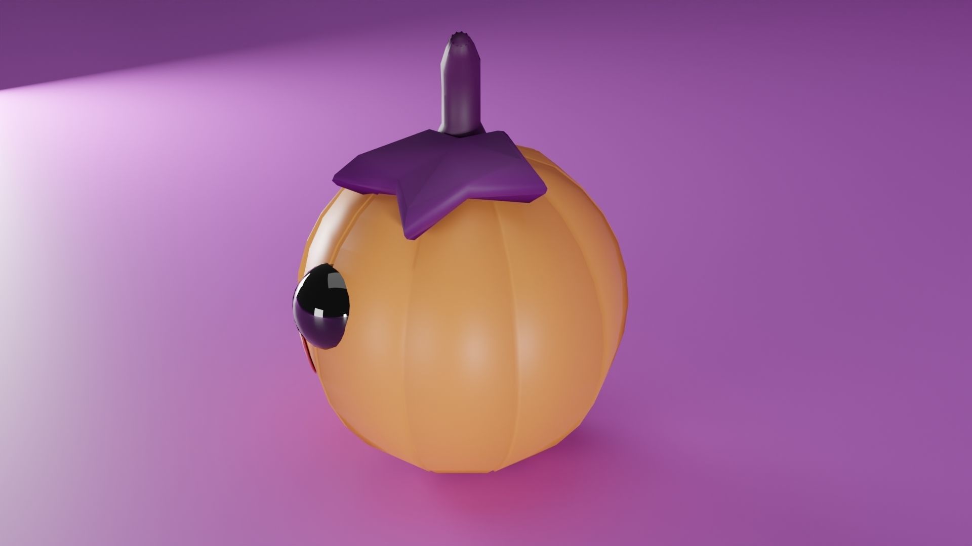 Halloween Pumpkin 3D model Low-poly 3D model_1