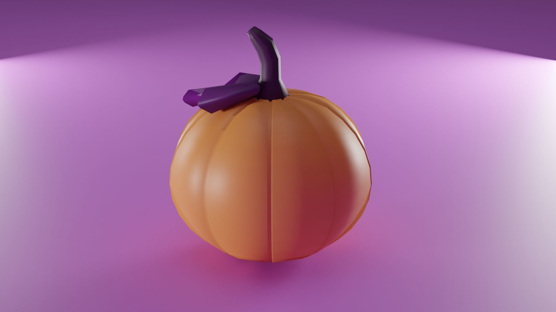 Halloween Pumpkin 3D model Low-poly 3D model_2