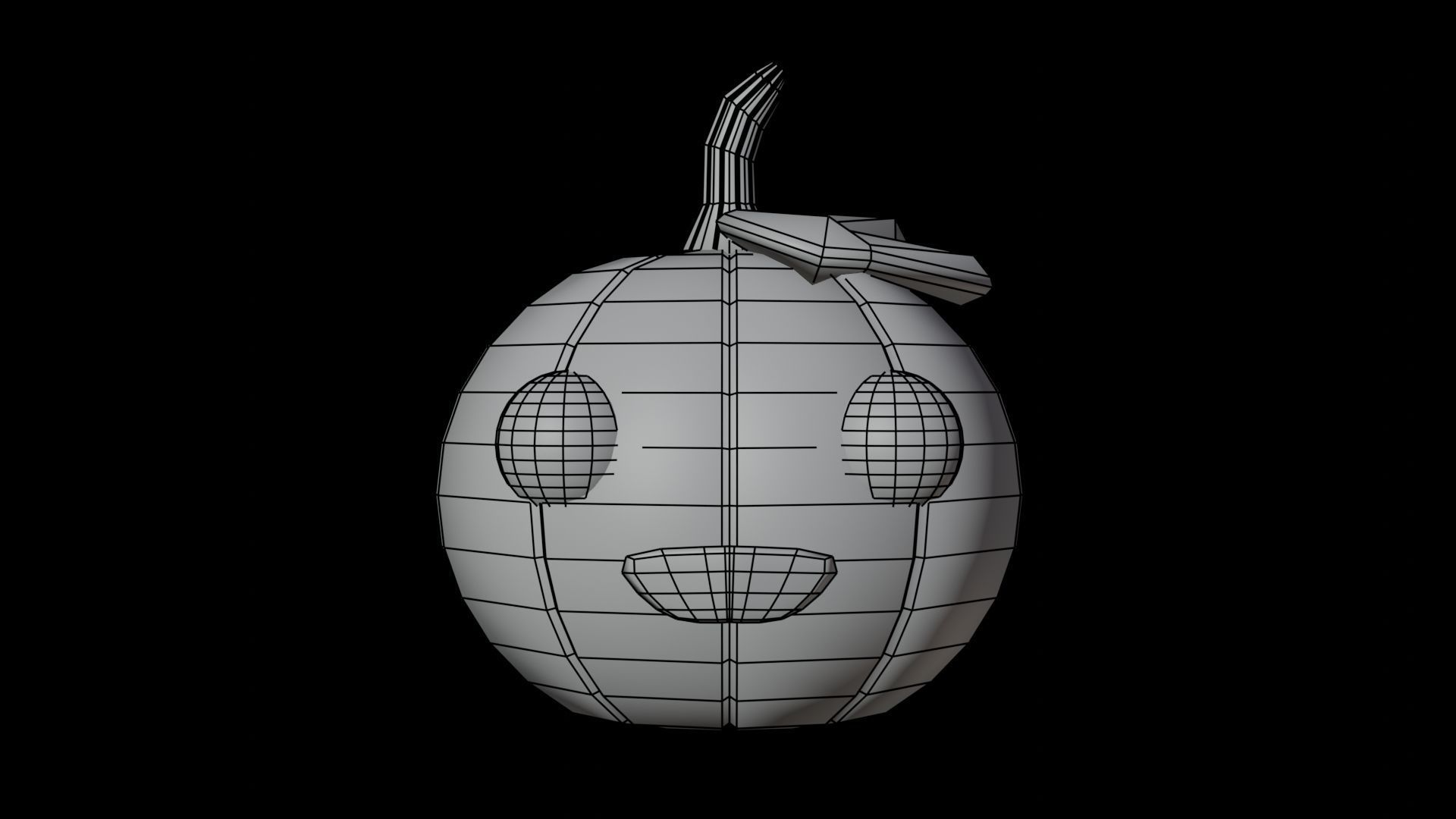 Halloween Pumpkin 3D model Low-poly 3D model_5