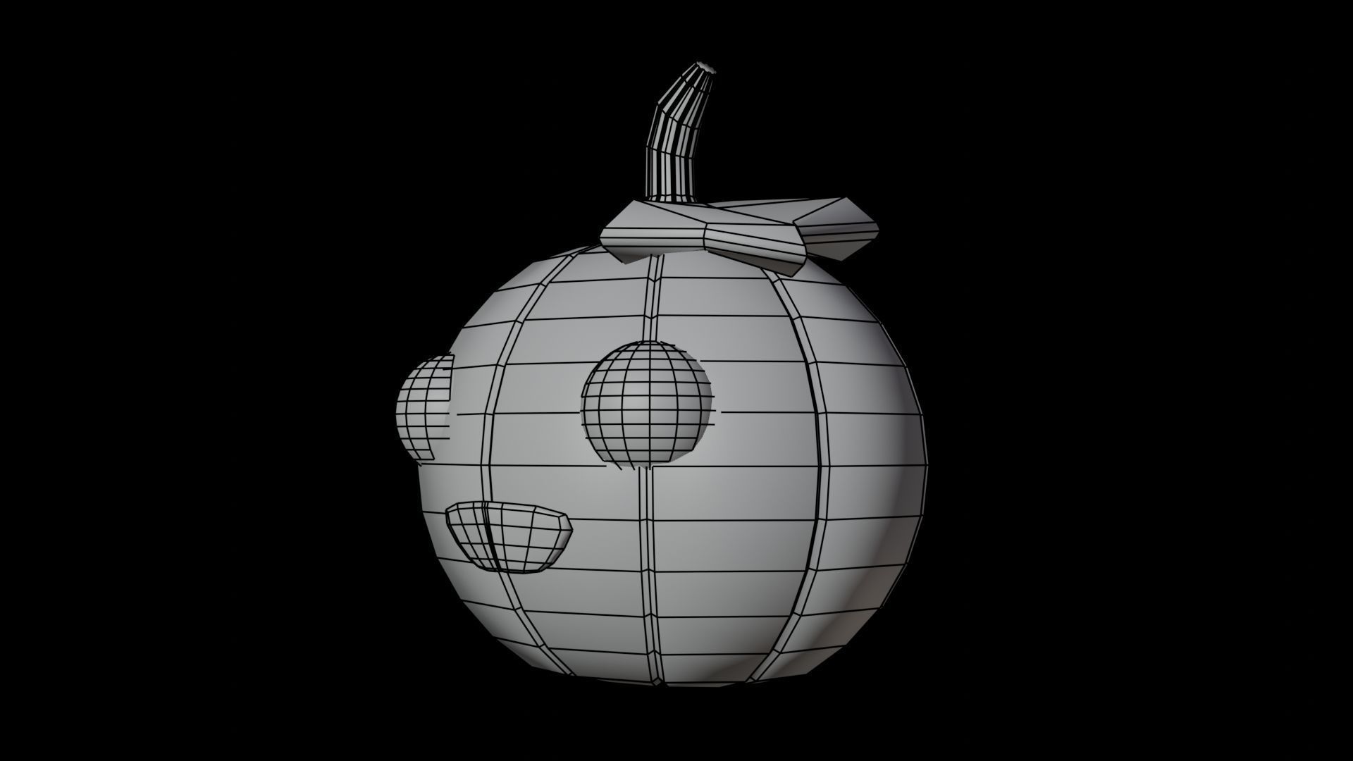 Halloween Pumpkin 3D model Low-poly 3D model_9