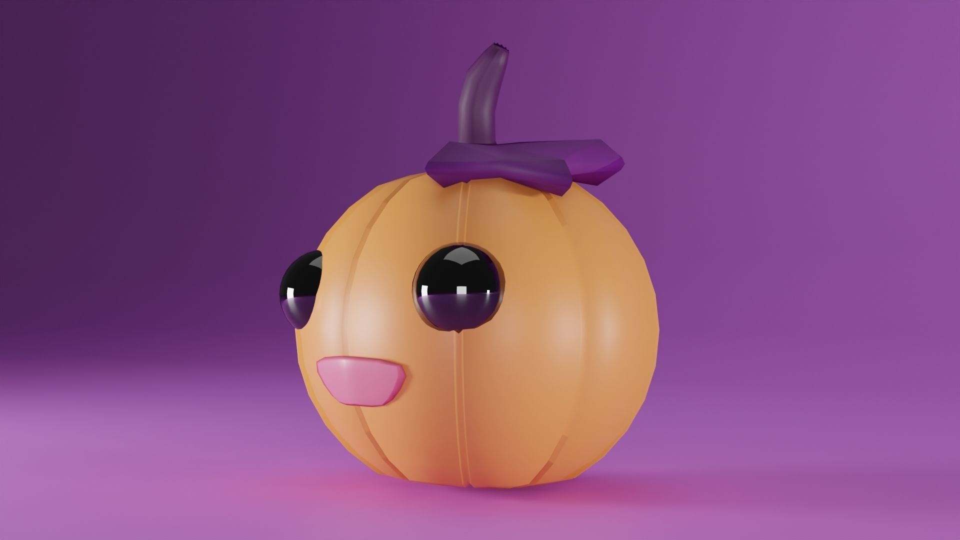 Halloween Pumpkin 3D model Low-poly 3D model_4