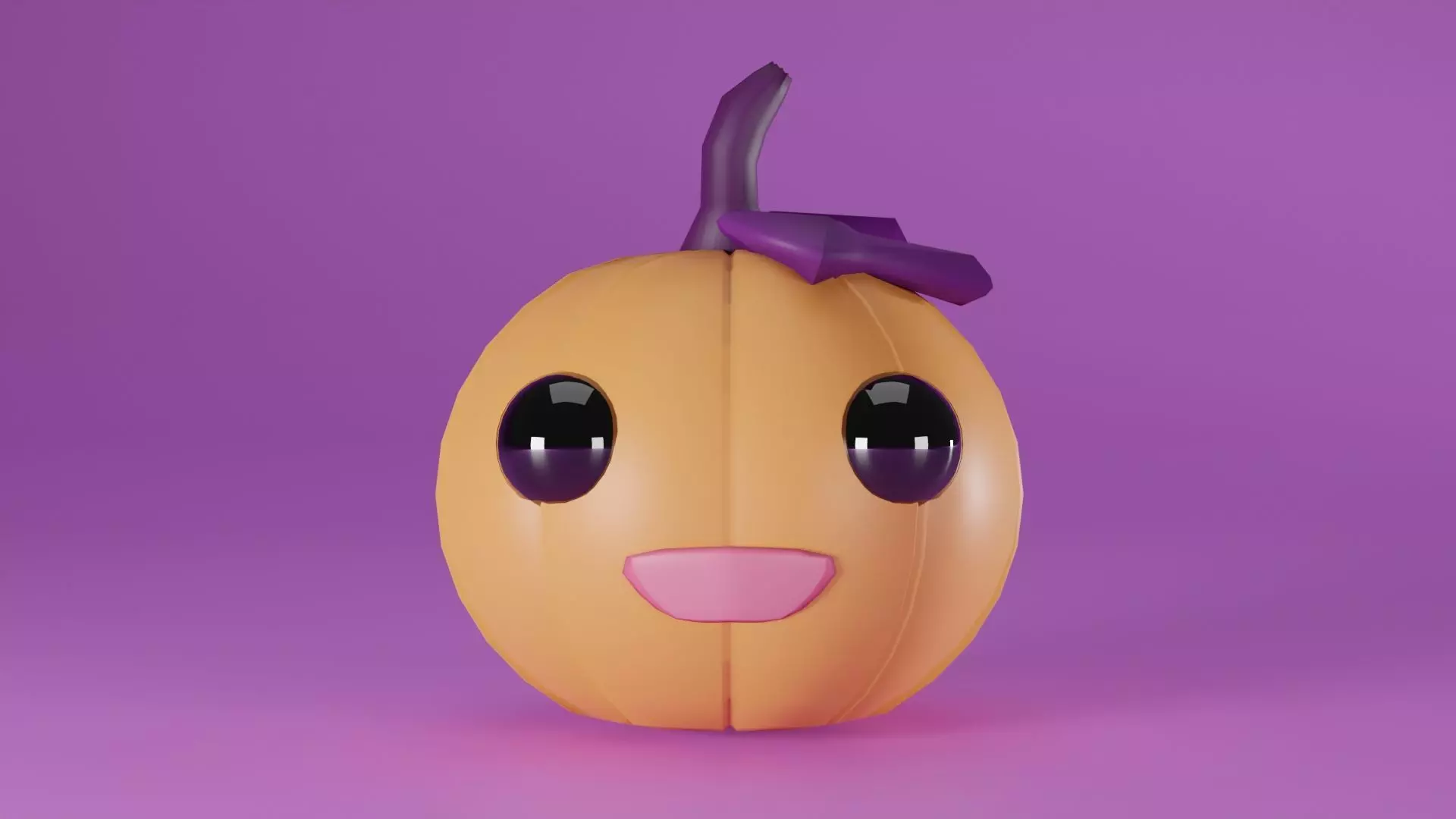 Halloween Pumpkin 3D model Low-poly 3D model_0