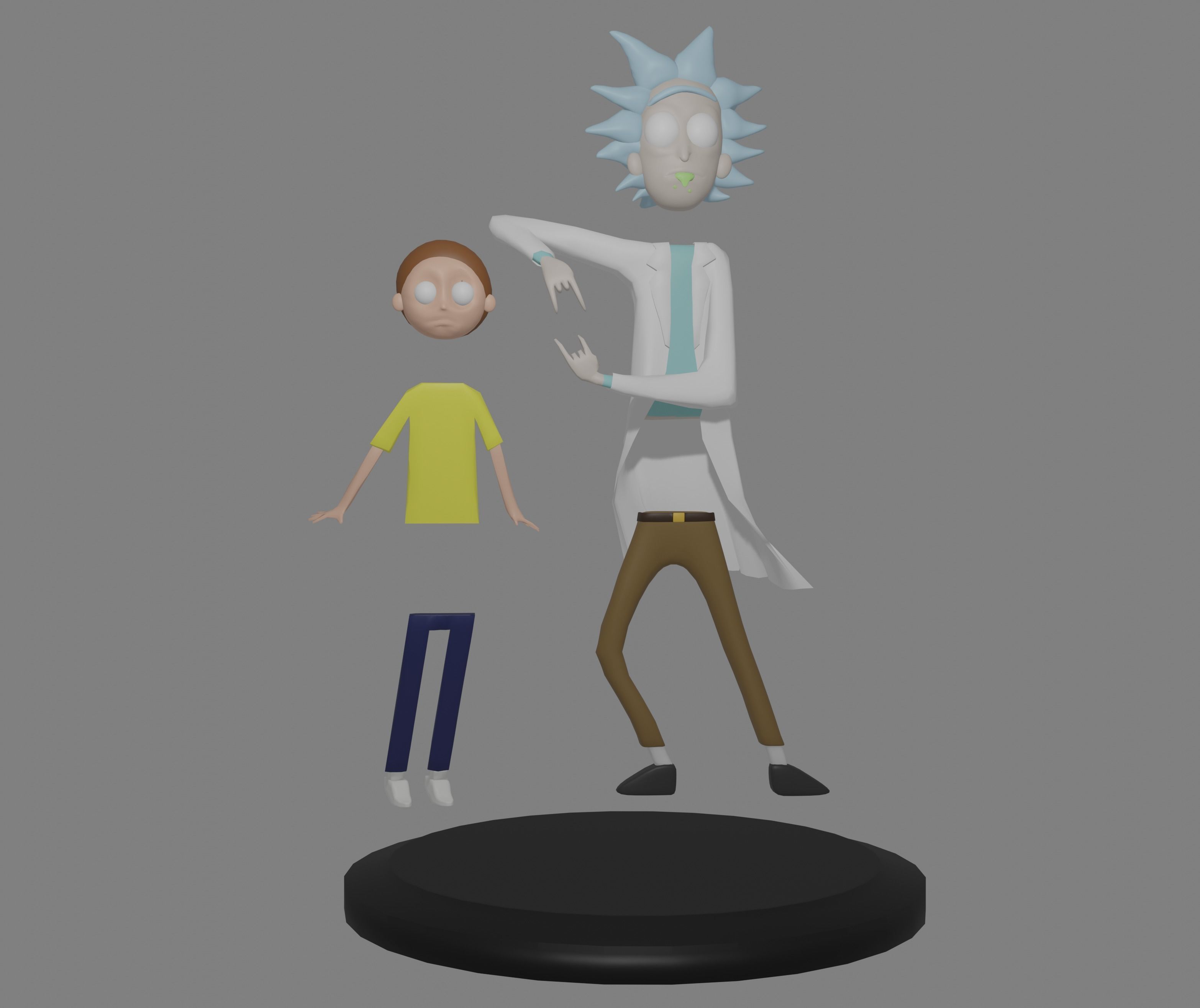 Rick and Morty Poster Pose 3D print model_2