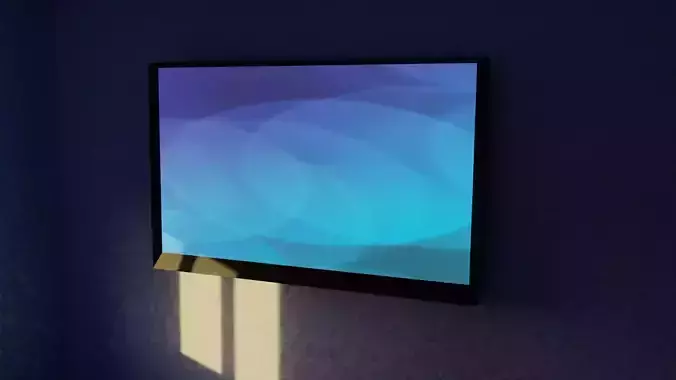 Low Poly TV wall with hanging