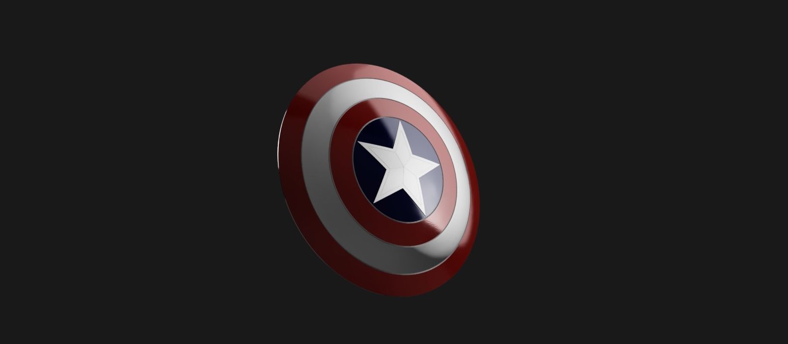 Captain America Shield 70cm diameter  3D print model_3