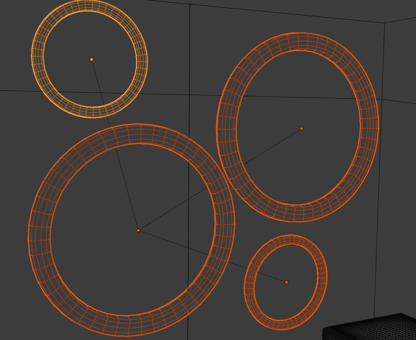 LowPoly Glowing Wall Decoration Free 3D model_1