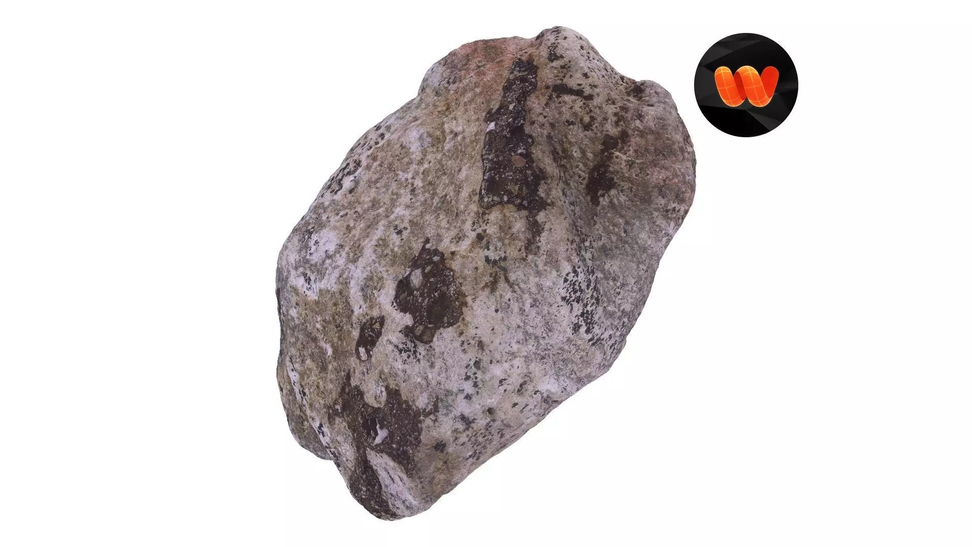 Gray Stone Raw Scanned 3D model_0