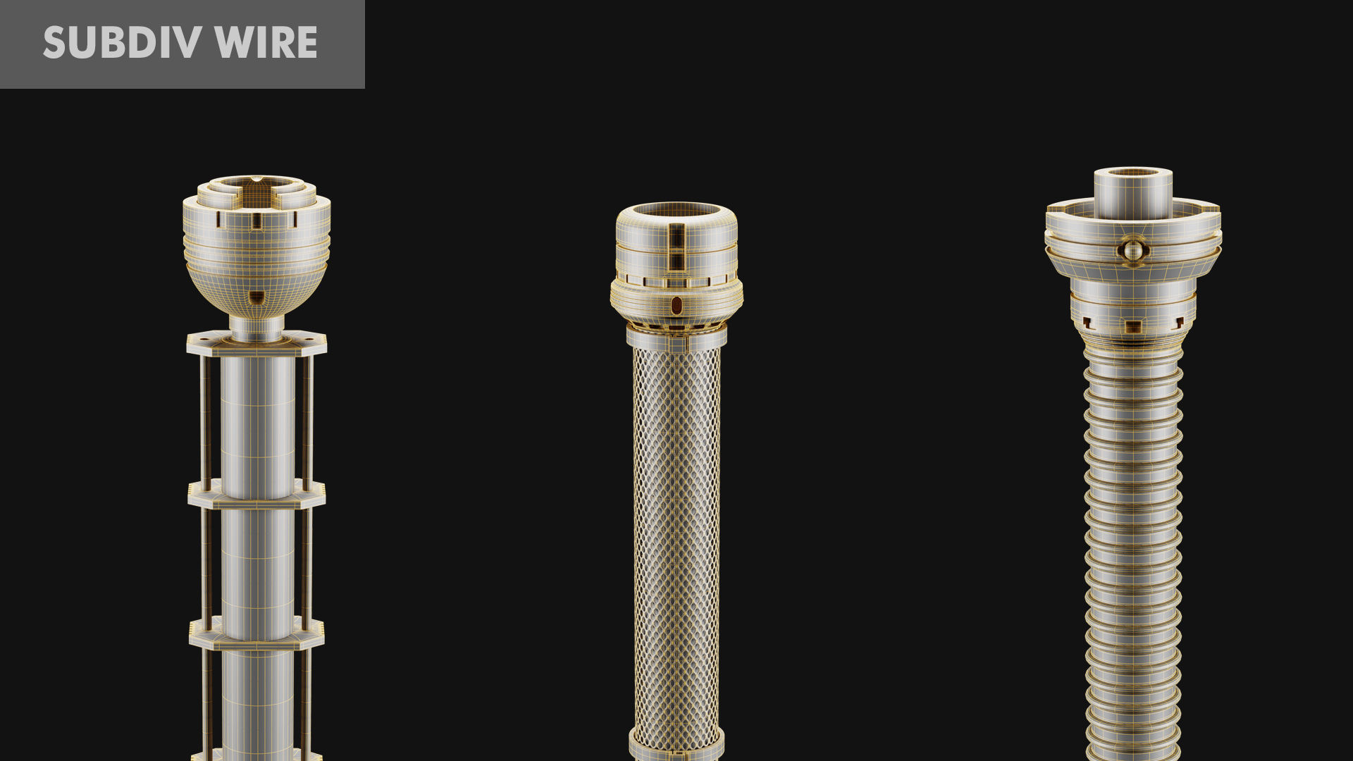 Sci-Fi subdiv tubes and cables volume 01 3D model_3