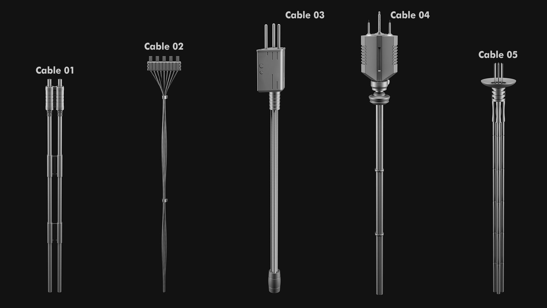 Sci-Fi subdiv tubes and cables volume 01 3D model_2