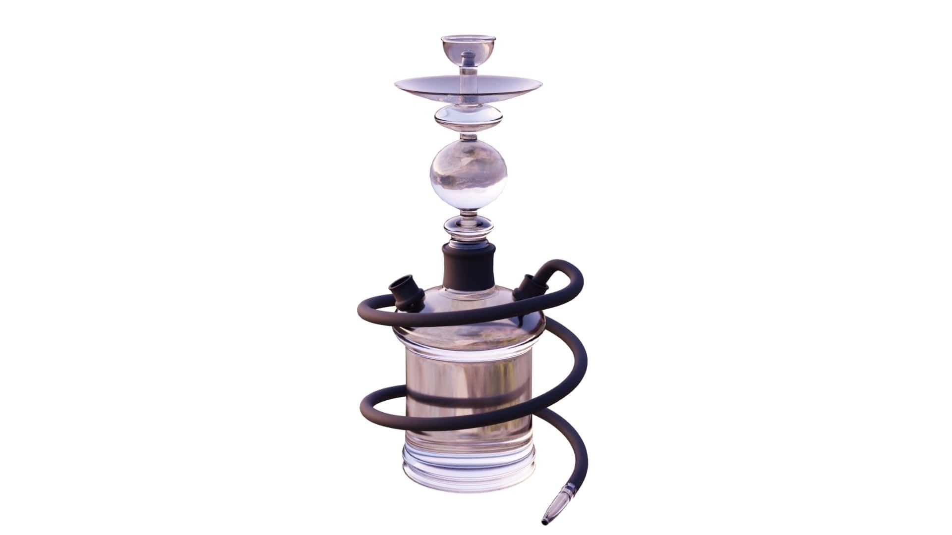 Generic Glass Hookah Low-poly 3D model_12