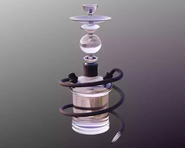 Generic Glass Hookah Low-poly 3D model Generic Glass Hookah Low-poly 3D model