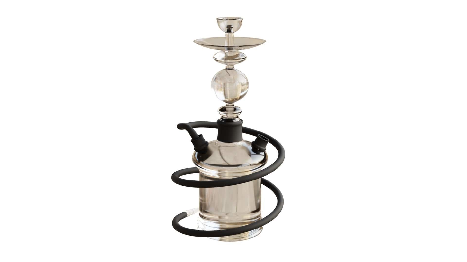 Generic Glass Hookah Low-poly 3D model_4