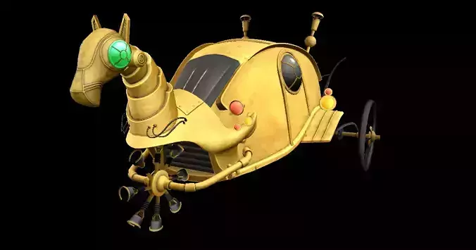 Steampunk Carriage Hand-Painted