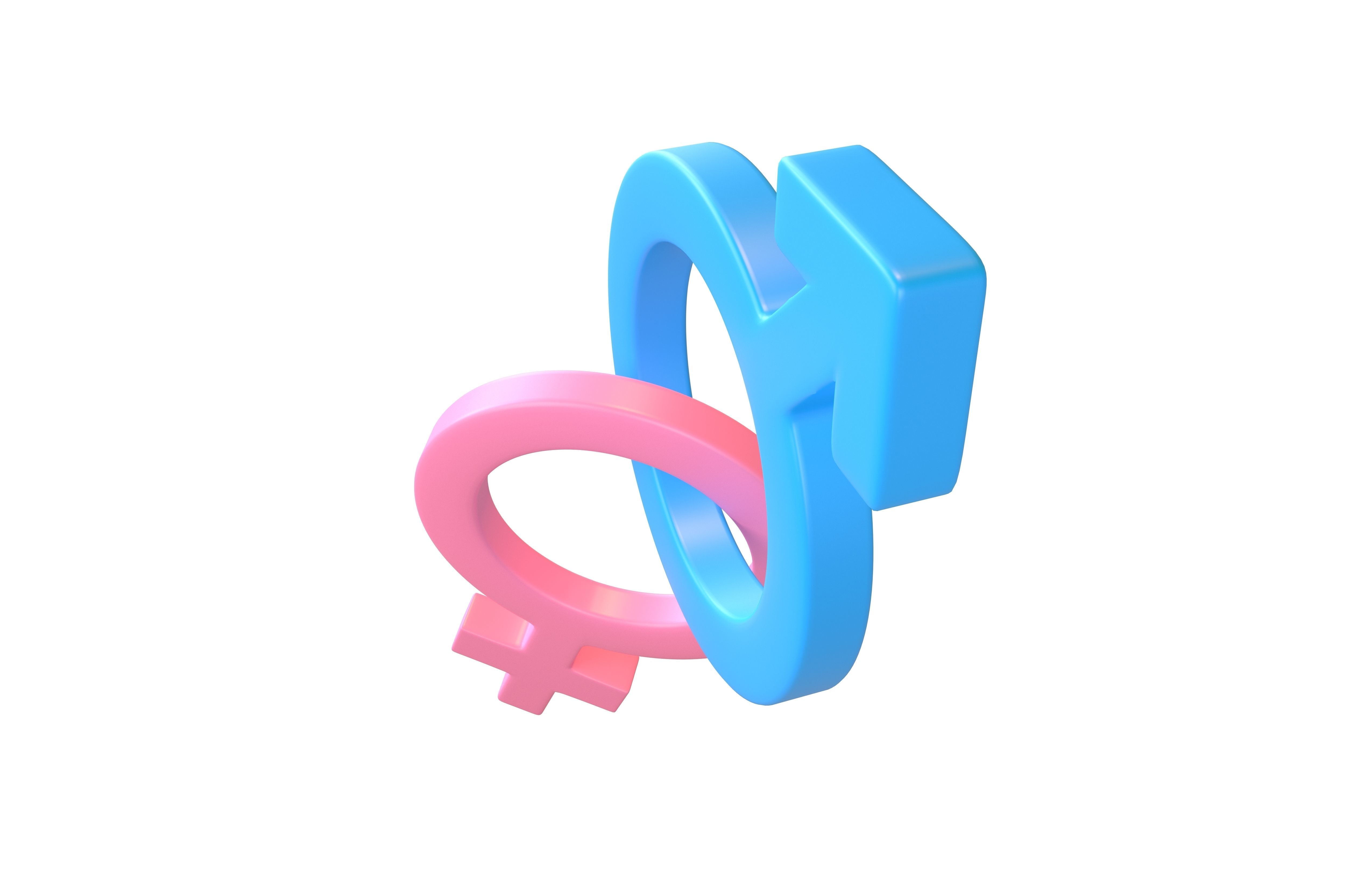 Gender Symbol v5 002 Low-poly 3D model_2