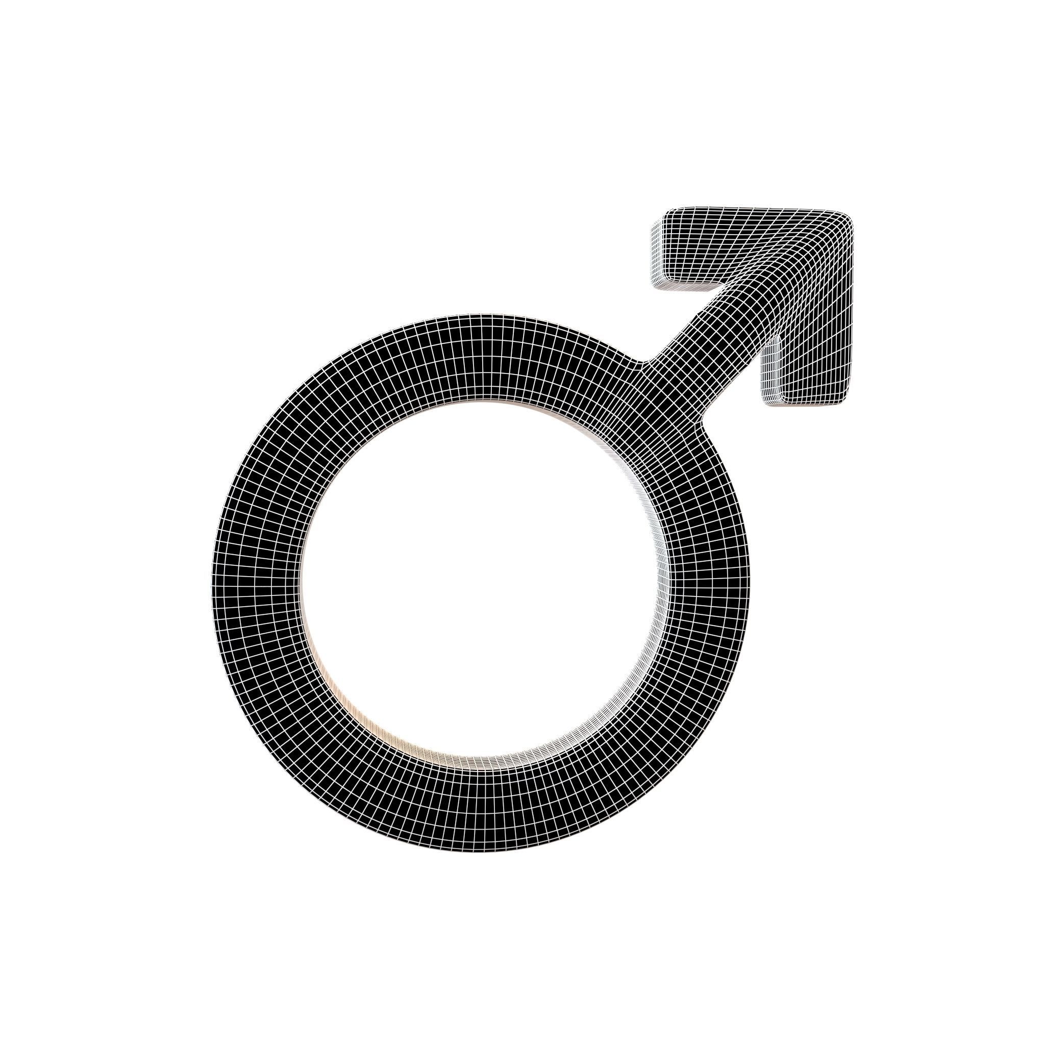 Gender Symbol v5 002 Low-poly 3D model_6