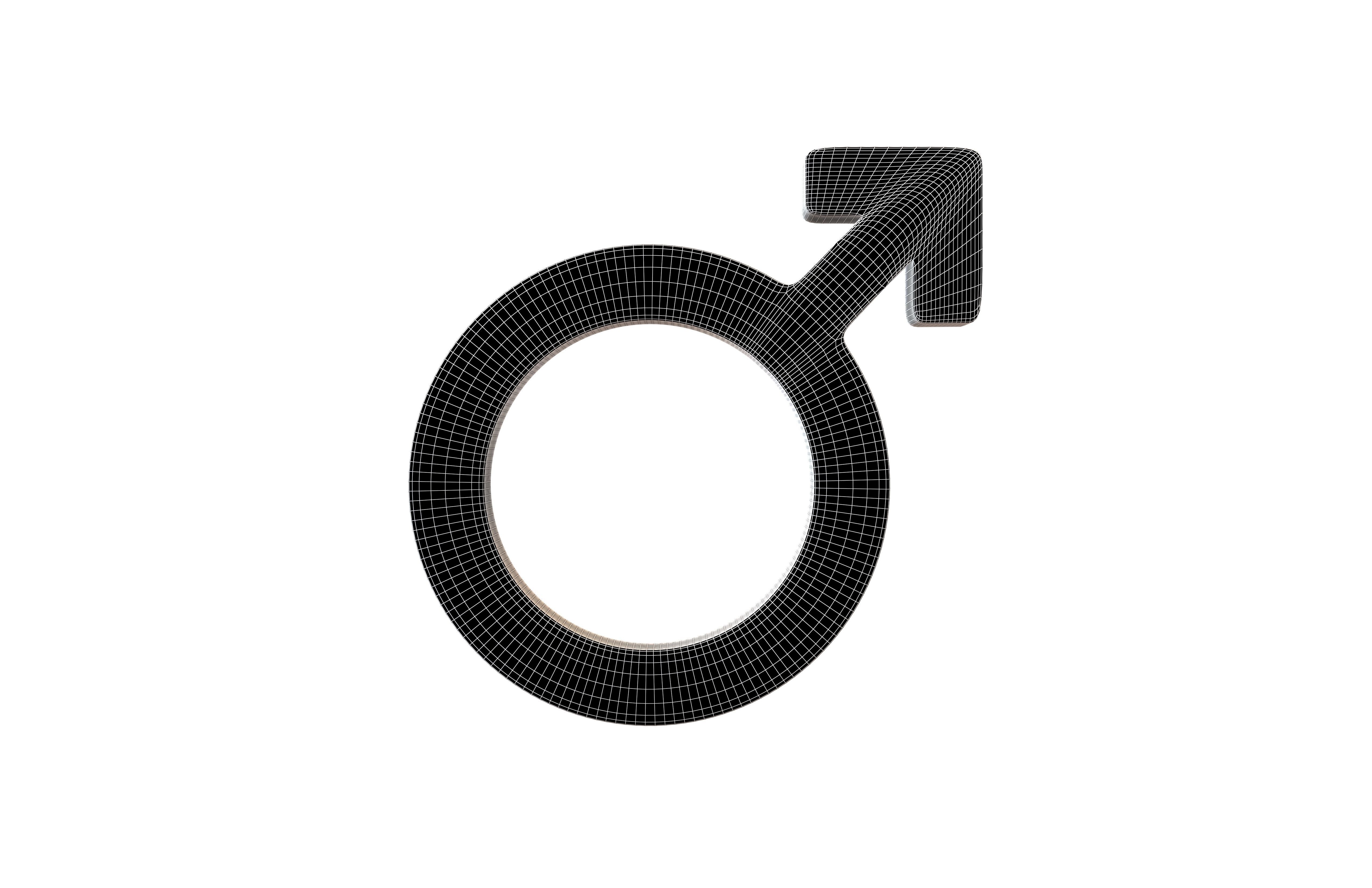 Gender Symbol v5 002 Low-poly 3D model_4