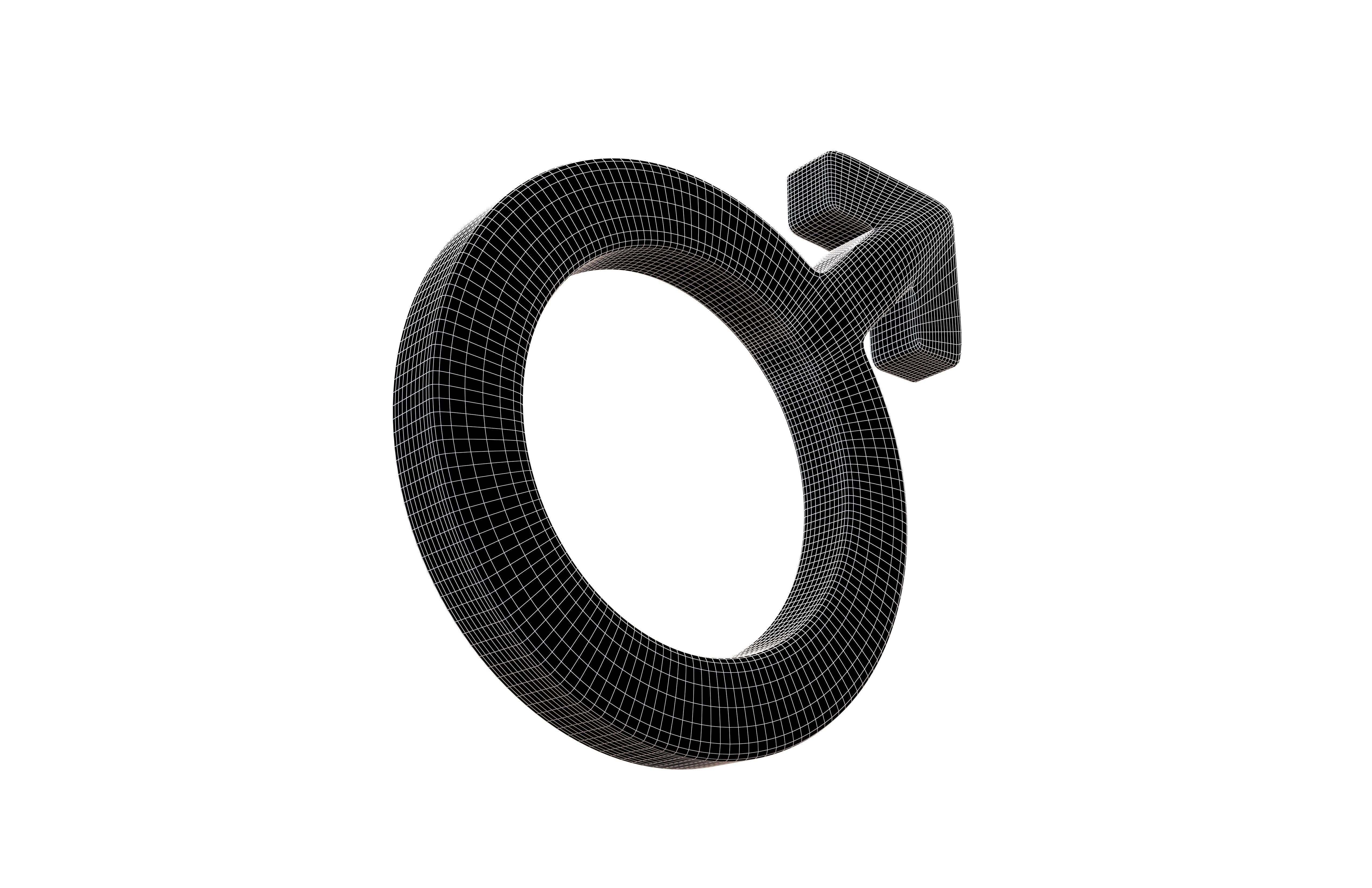 Gender Symbol v5 002 Low-poly 3D model_7