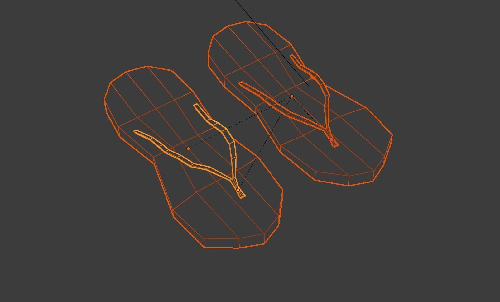 Low Poly Flip Flops Free 3D model_1