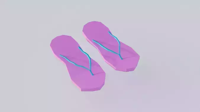 Low Poly Flip Flops