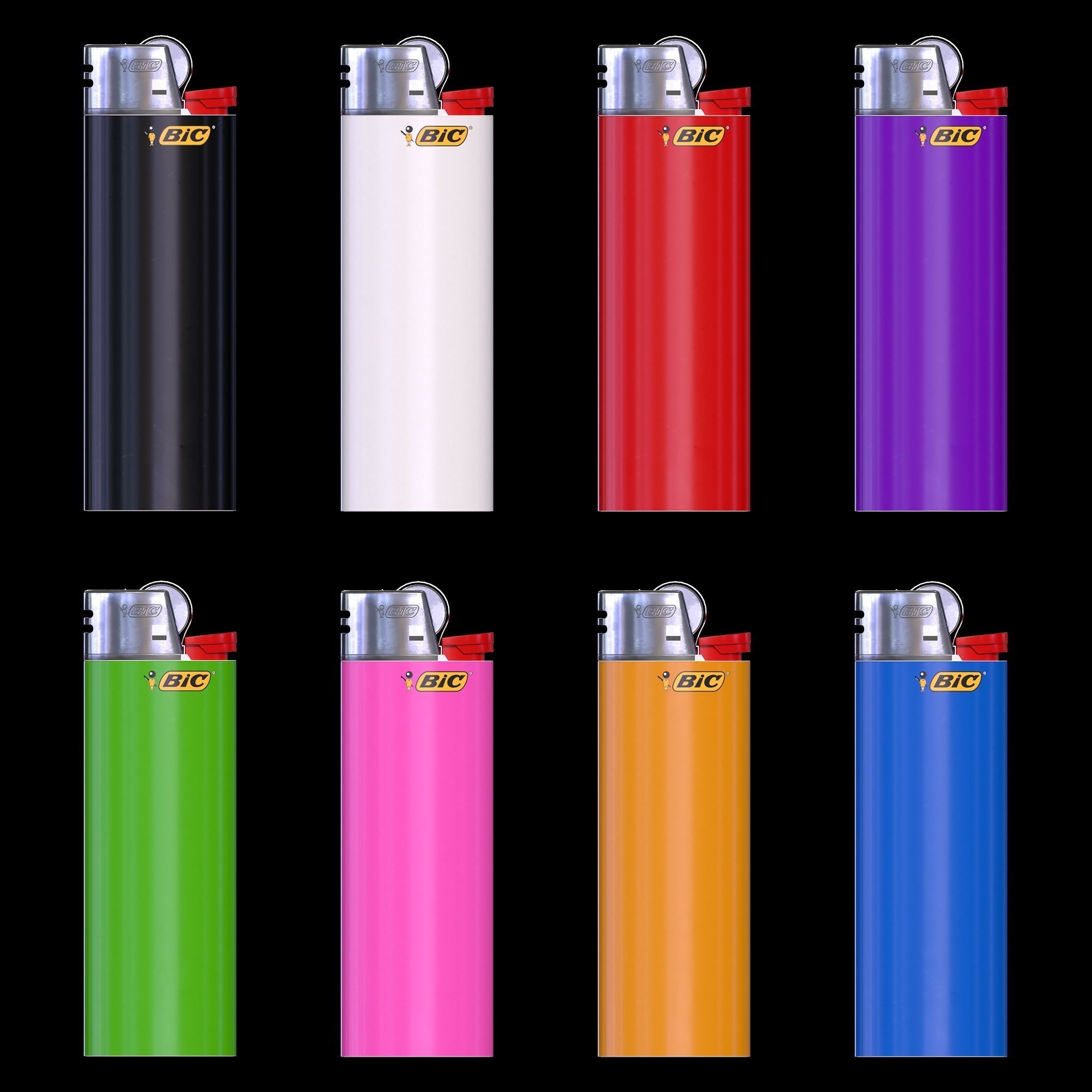 Lighters Low-poly 3D model_2