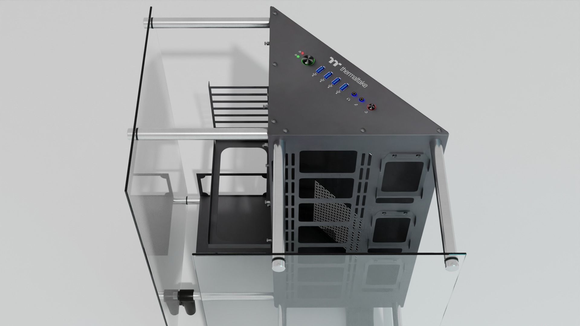 Thermaltake P90 Case Custom PC for Watercooling Build 3D model_4