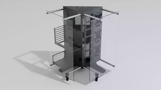Thermaltake P90 Case Custom PC for Watercooling Build 3D model