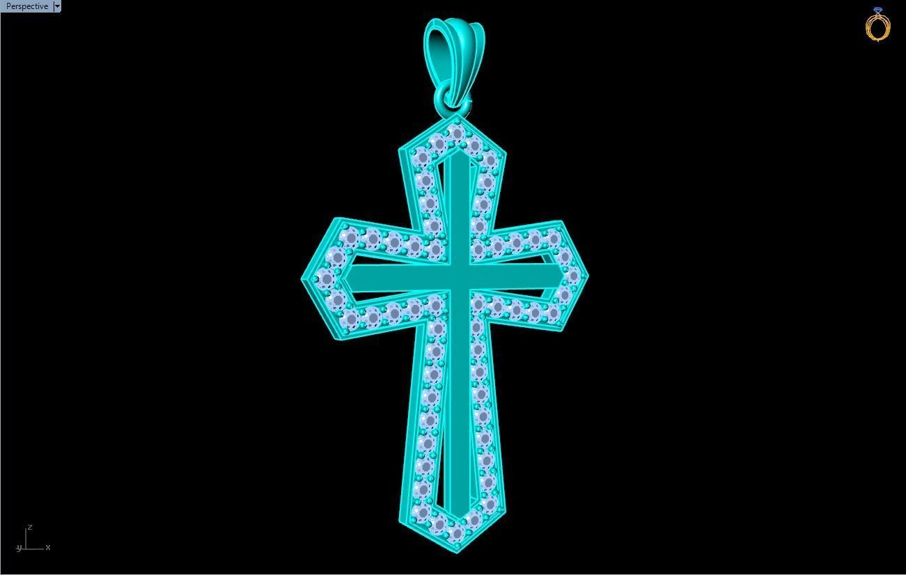 Cross pendant - Crucifix pendant - God pendant 3D print model_11