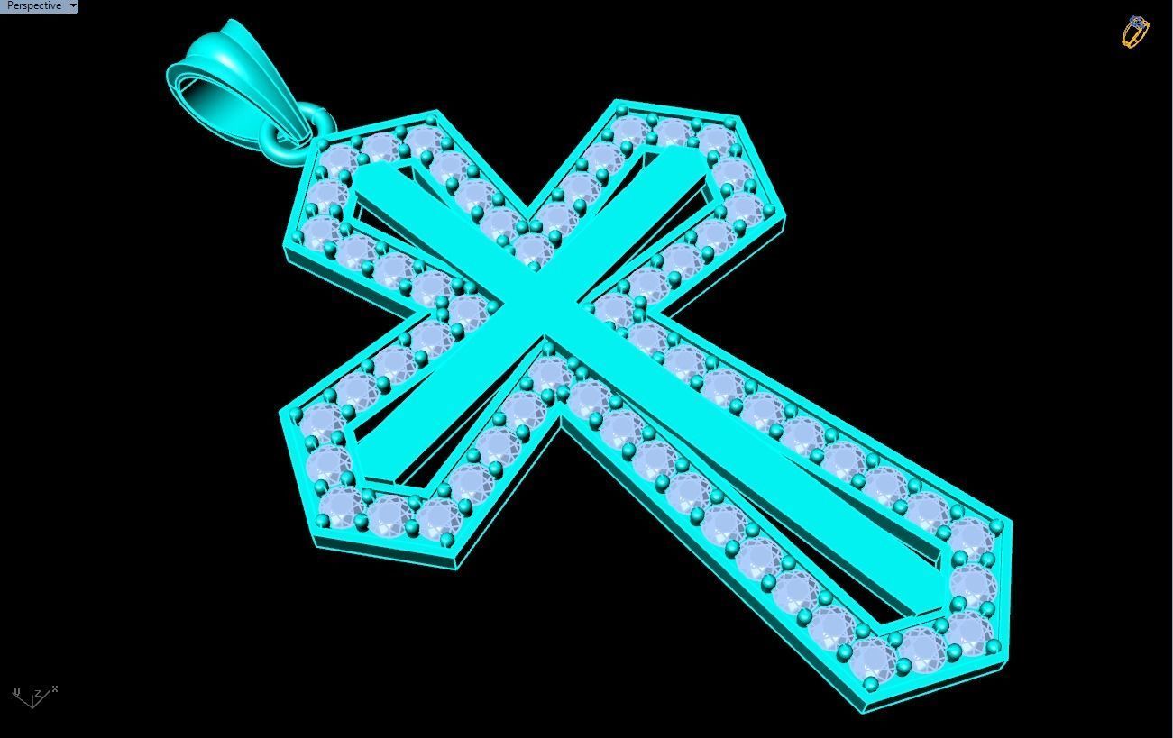 Cross pendant - Crucifix pendant - God pendant 3D print model_10